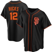 Black Replica Jordan Hicks Youth San Francisco Giants Alternate Jersey